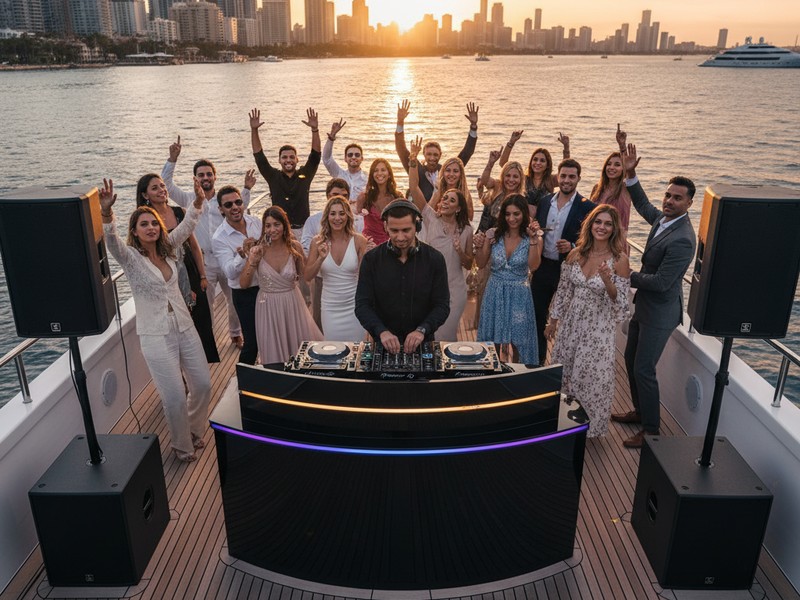 DJ professionnel et divertissement pour fête en yacht