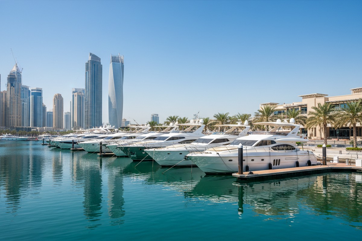 Variety of yacht types available from top Dubai rental companies