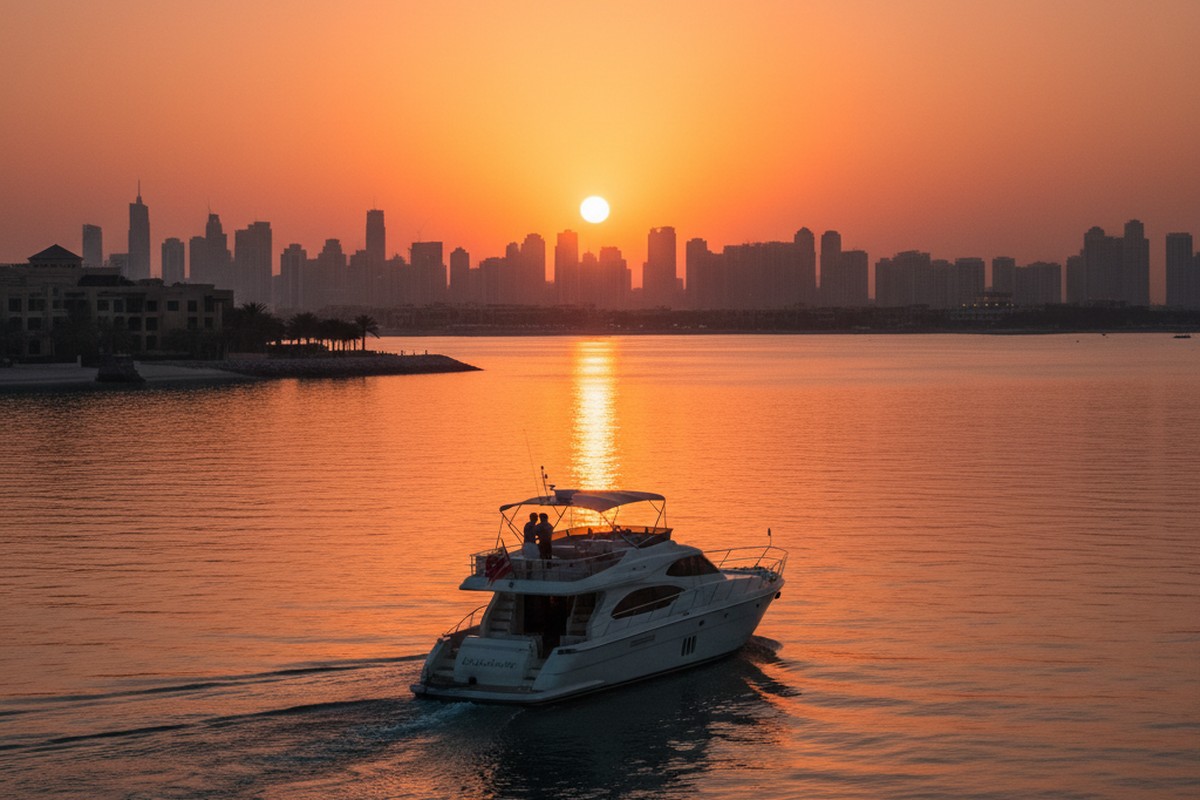 Sonnenuntergangs-Yachtkreuzfahrt ab Dubai Marina
