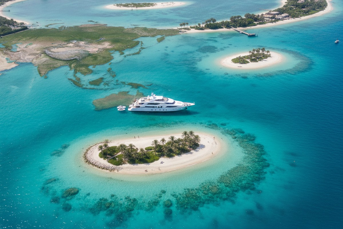 Yachtkreuzfahrt zu den World Islands Dubai von der Marina