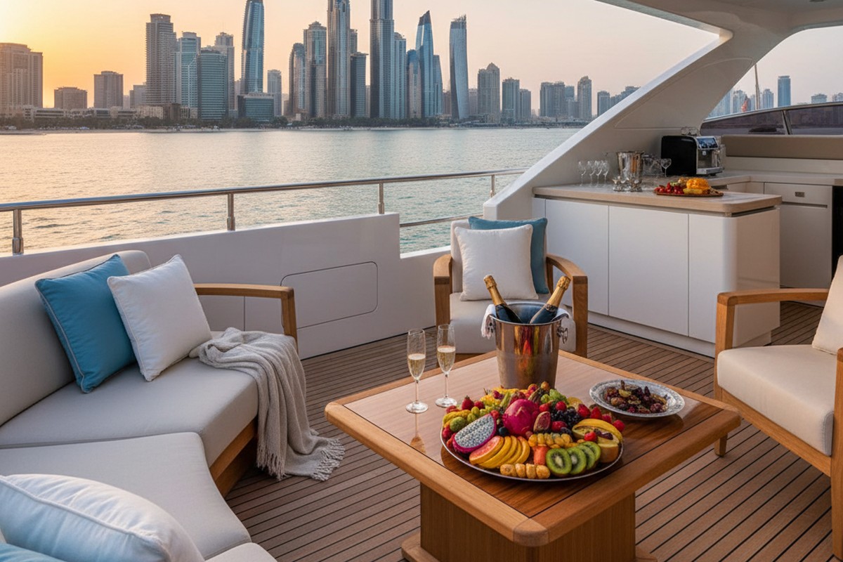 Yacht-Tour-Annehmlichkeiten und Erfrischungen