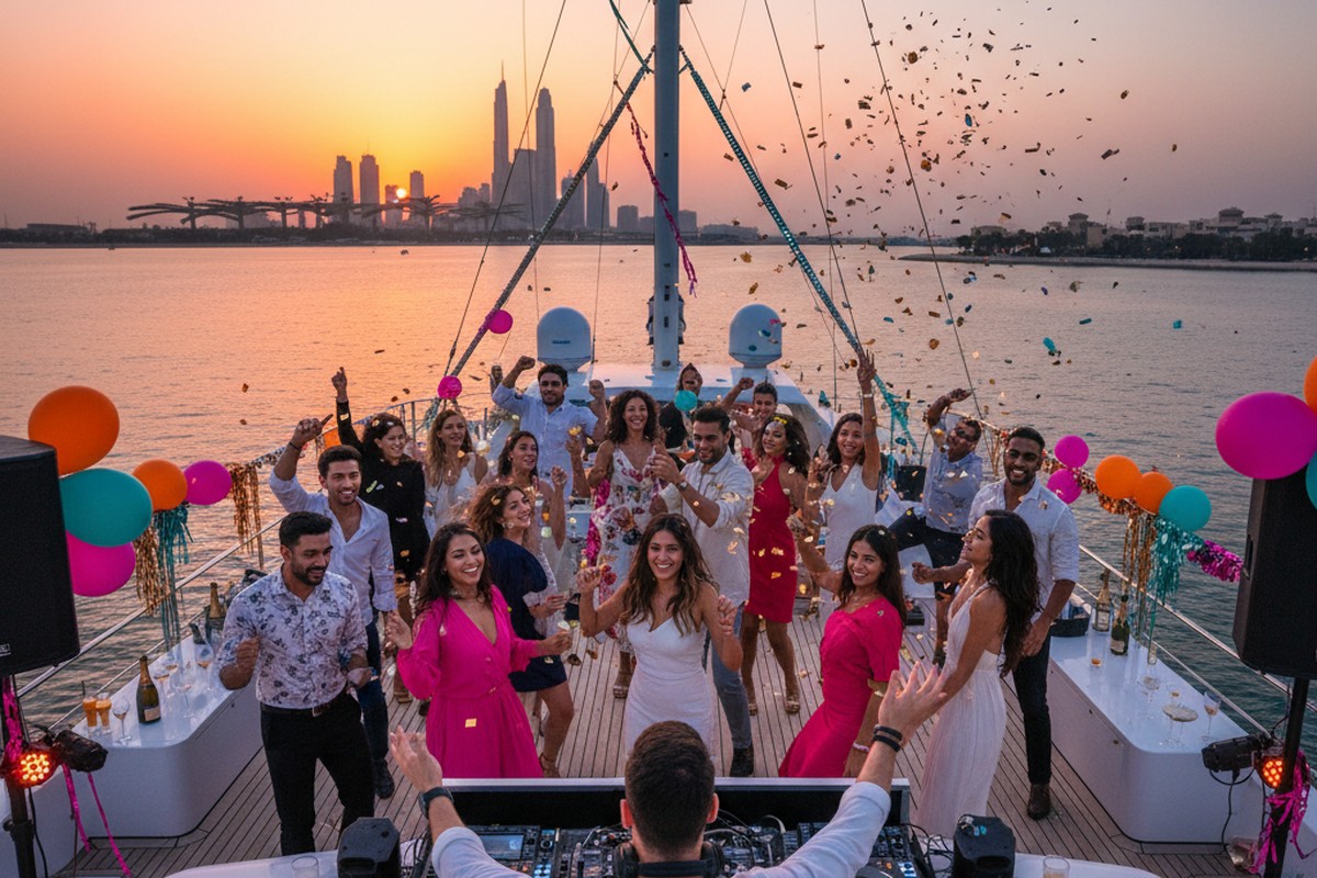 Party-Yacht-Tour mit Feierlichkeiten an Deck