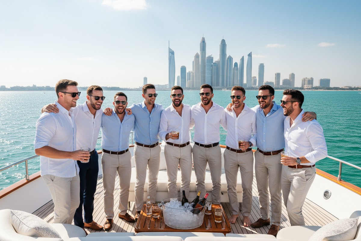 Junggesellenabschied auf einer Luxusyacht in Dubai