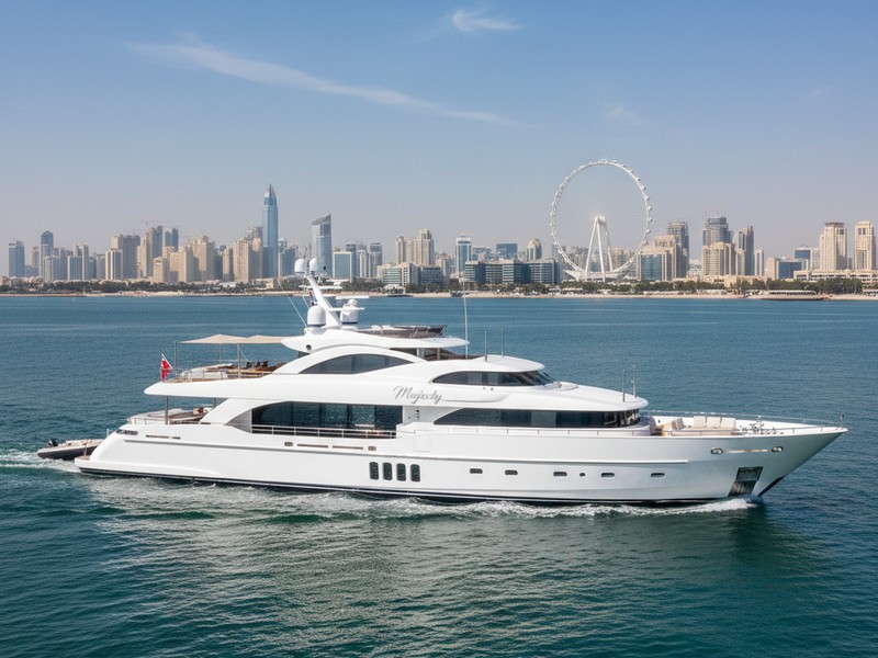 Majesty yachts Dubai fleet 88ft 101ft Gulf Craft luxury superyacht rentals