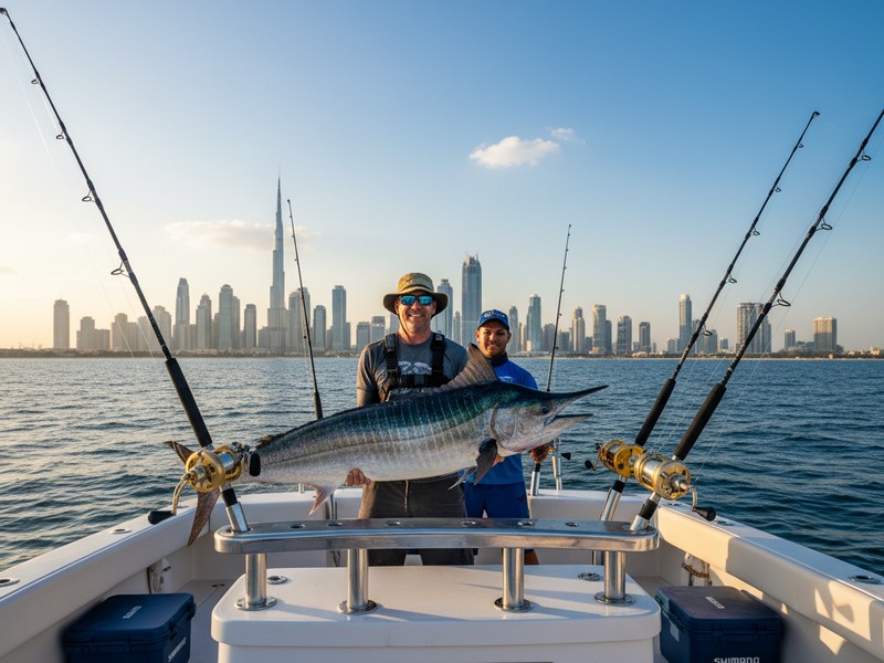 Sport fishing charter Dubai yacht deep sea fishing