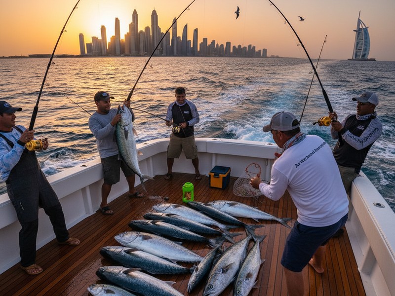 Deep sea fishing trip charter in Dubai waters