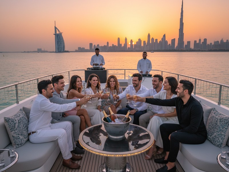 Célébration de fête en yacht privée et exclusive à Dubai