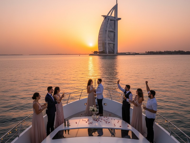 Fête en yacht au coucher du soleil de 17h à 20h heure dorée