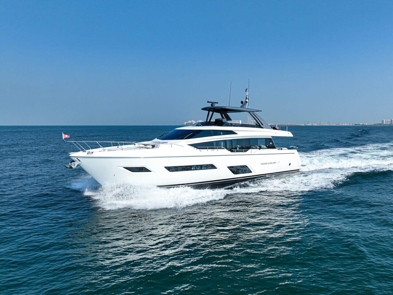 Ferretti 78ft ultra luxury birthday yacht rental Dubai